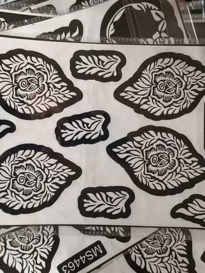 Another look at this popular floral stencil. The design is intricate enough to look professional but is very simple to apply.