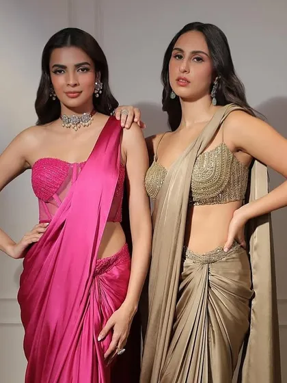 Jewellery that celebrates every moment. This look, featuring a pearl choker and matching earrings, is perfect for a bridesmaid or for a bride's Mehendi.
