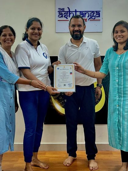 A group of students receiving their certificates. We are committed to providing the support and guidance needed for every student to succeed.