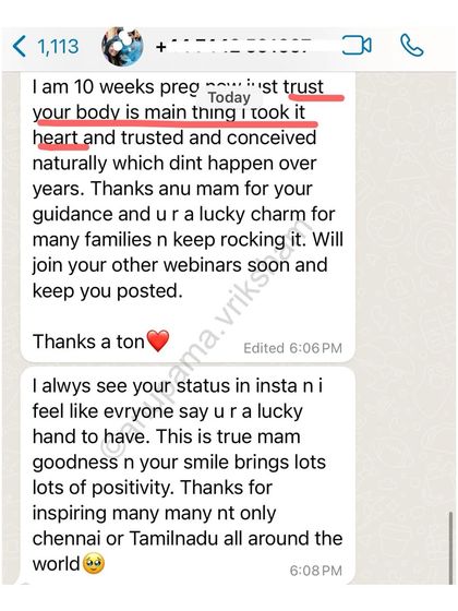 This is the second part of the message from a student who conceived naturally after 2 miscarriages. Her words of encouragement for others are so inspiring.