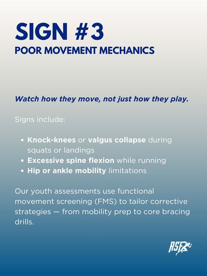 Sign #3: Poor movement mechanics. Issues like knock-knees (valgus collapse) or excessive spine flexion are red flags. I use functional movement screening to identify and correct these patterns.