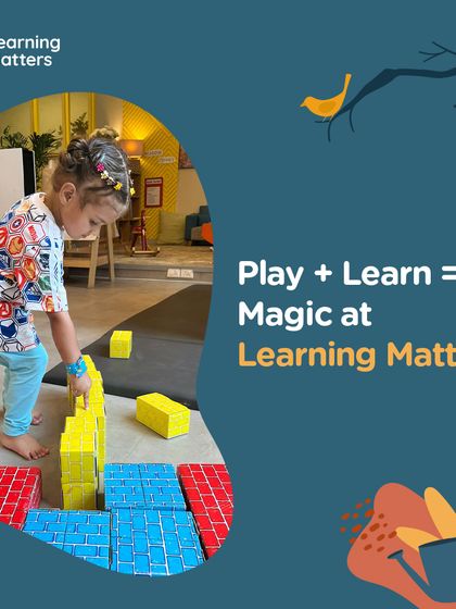 Play plus learn equals magic. Our environment fosters creativity, problem-solving, and social skills through play.