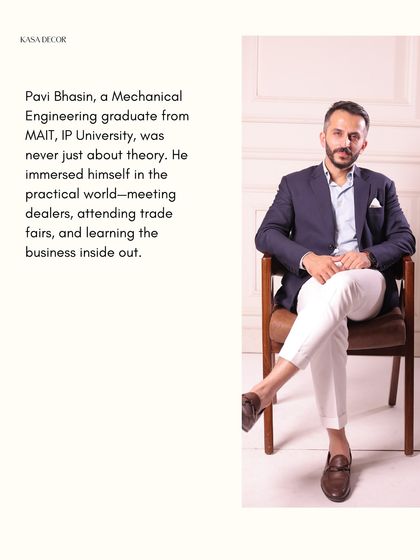 A bit about my background. As a Mechanical Engineering graduate, I immersed myself in the practical world of business, attending trade fairs and learning the industry inside out before launching Kasa.