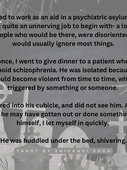 A psychiatric aid's story of a patient who predicted his wife's death just 10 days before it happened.