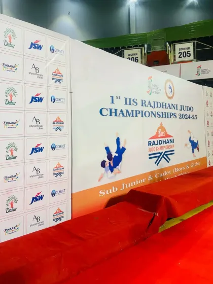 Our branding featured prominently at the 1st IIS Rajdhani Judo Championship. Partnering with sports events allows us to bring our expertise directly to the athletes, promoting injury prevention and safe competition.