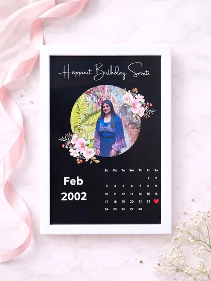 Mark a special day forever with a personalized birthday calendar frame. I highlight the birth date on a calendar of their birth month and year, framed with their photo for a timeless and thoughtful gift.