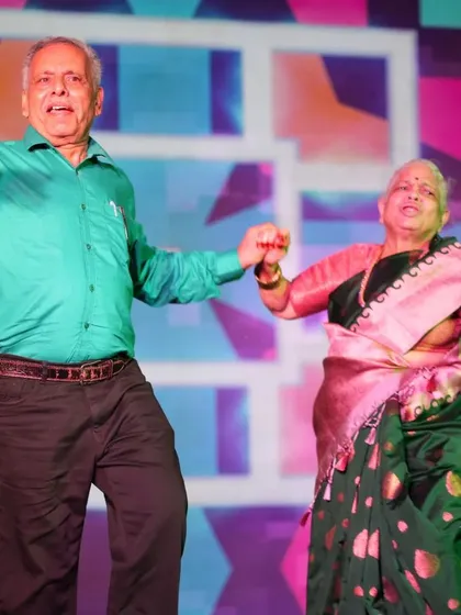 Age is just a number on our dance floor. We take immense pride in choreographing performances for the whole family, and seeing parents and grandparents shine on stage, like this wonderful couple, is one of the most heartwarming parts of our job.