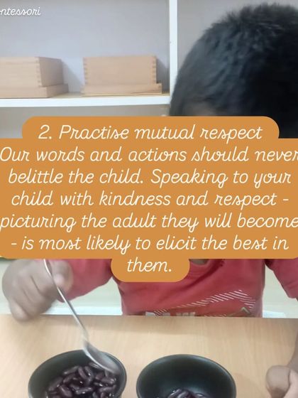 Principle 2: Practice mutual respect. Our words and actions should never belittle a child. Speaking to your child with kindness and respect will elicit the best in them.