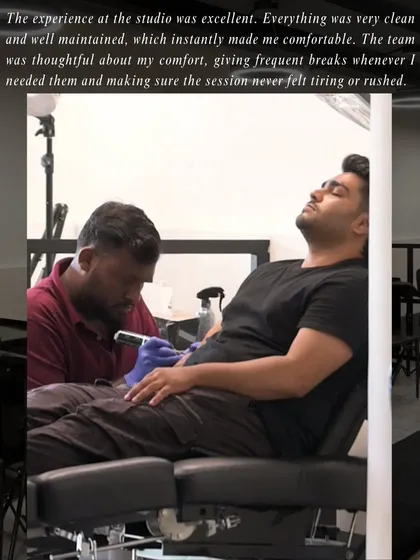 We ensure our clients are comfortable, especially during long sessions, providing breaks and a relaxed atmosphere.