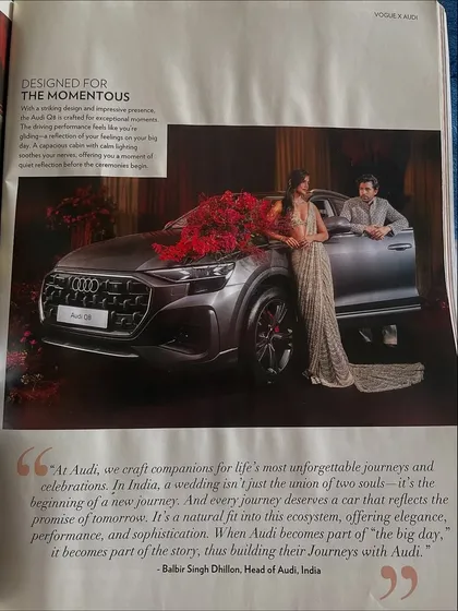 This print spread for Audi in Vogue India was a milestone project. I created a sophisticated and elegant makeup look that complemented the luxury of the brand, ensuring the models looked timeless and radiant under the studio lights.