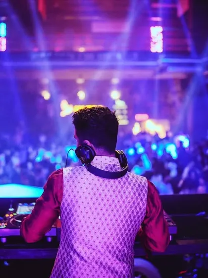 From my perspective at the Ethnika Experience at Sunburn Union. I thrive on reading the room and controlling the energy of a packed dance floor, mixing everything from desi beats to indie fusion.