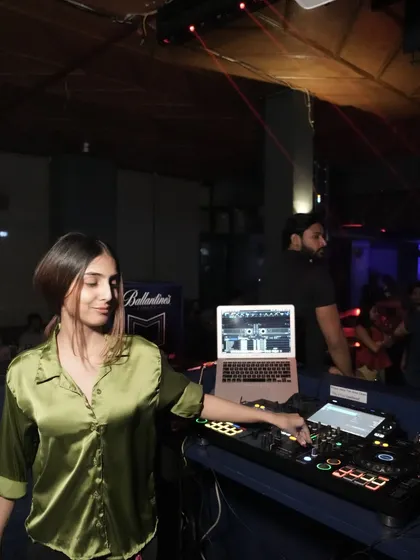 Taking a moment to connect with the crowd in Dehradun. It's not just about playing music; it's about sharing a vibe and creating a connection.