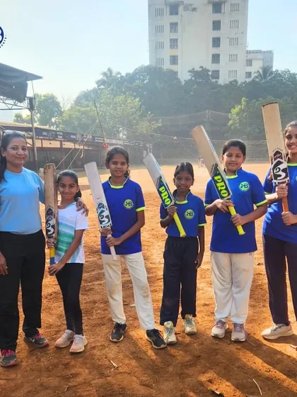 We are proud to foster a strong girls' cricket program. Here, our dedicated female players stand ready with their bats, showcasing the growing talent and passion for the sport among young women at our academy.