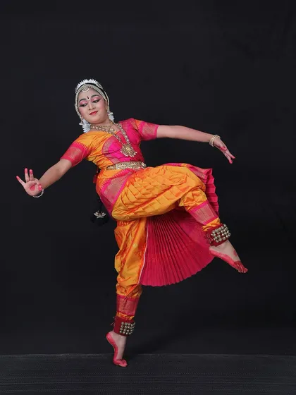Deshnaa, our bundle of energy, presented her Arangetram at the young age of 11. Her joyful spirit is contagious and shines through in her dance.