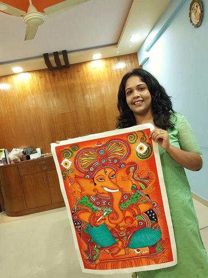 So happy to deliver this Ganesha painting to a dear client. Your orders mean so much to me.