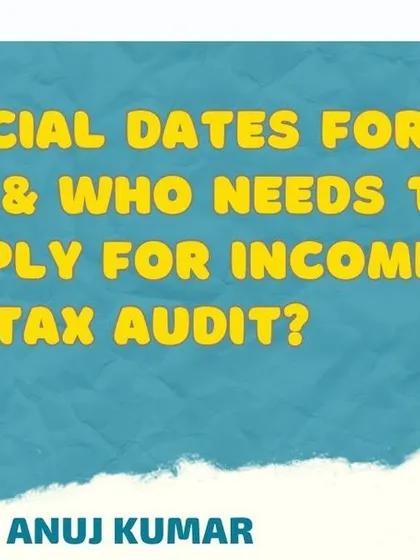 This thumbnail is for our video explaining the tax audit process under Section 44AB of the Income Tax Act. We cover the crucial dates and clarify who needs to comply with income tax audit requirements.
