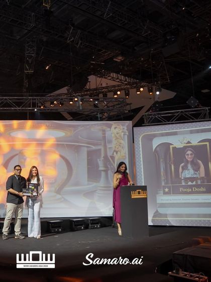 A wider shot of the awards stage. Being recognized among leaders driving growth and change is a moment I will never forget.