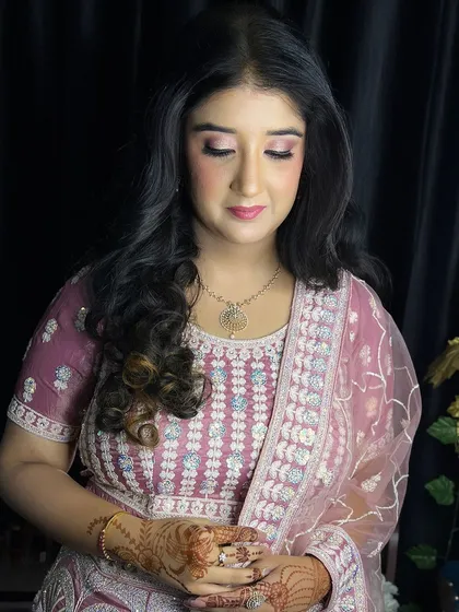 A soft and subtle makeup look for my beautiful doctor bride on her Roka ceremony.