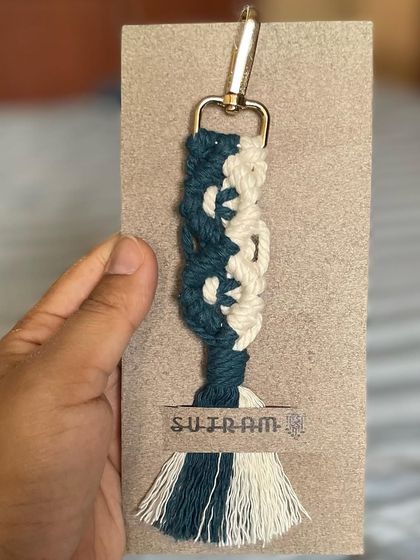 This is my double-shaded keychain, where I use two colors to create a split design. It's a modern and stylish look.