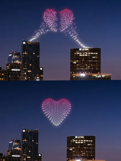 I specialize in overcoming logistical challenges. My technology allows for takeoffs from complex urban environments, including separate rooftops, to form a single cohesive image, proving that even the most constrained locations can host a stunning drone show.