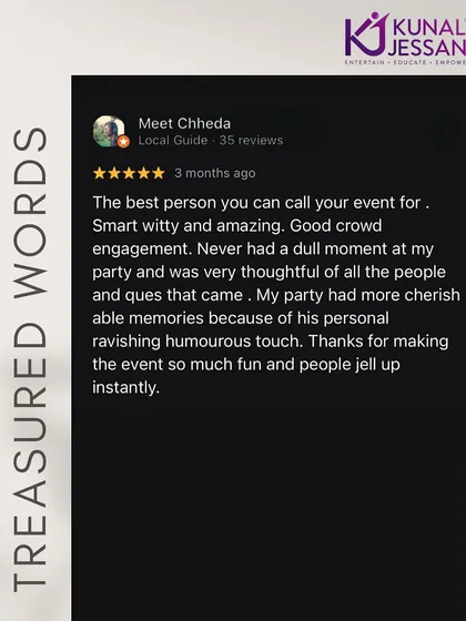 "The best person you can call for your event." This review from the groom after his pre-wedding drunch is a testament to the fun and energy we created.