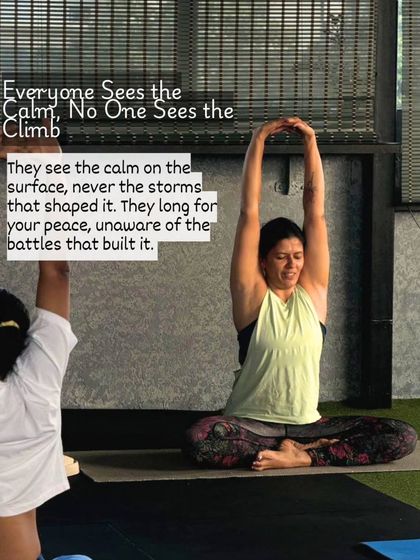 People see the calm, but they don't always see the climb. Peace is not a gift; it is earned through the storms we weather and the inner work we commit to.