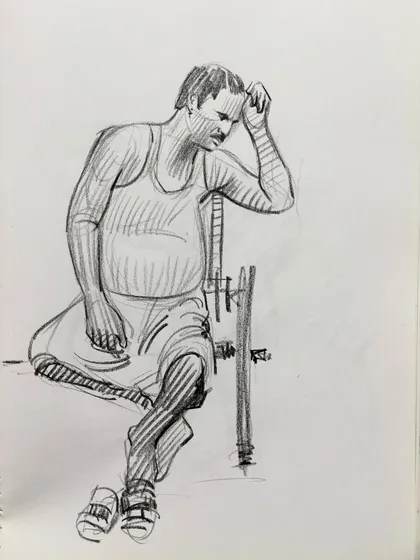 A collection of my figure drawing demonstrations from online classes and practice sessions. Each sketch is an opportunity to study the human form, capturing different poses, gestures, and scenes from daily life.