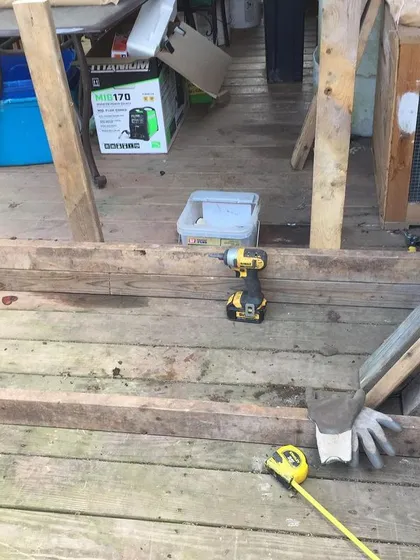 The beginning of sifter design 2.5. We decided to build a stationary stand for it instead of attaching it to our Dingo machine, hoping this would be a more stable solution.