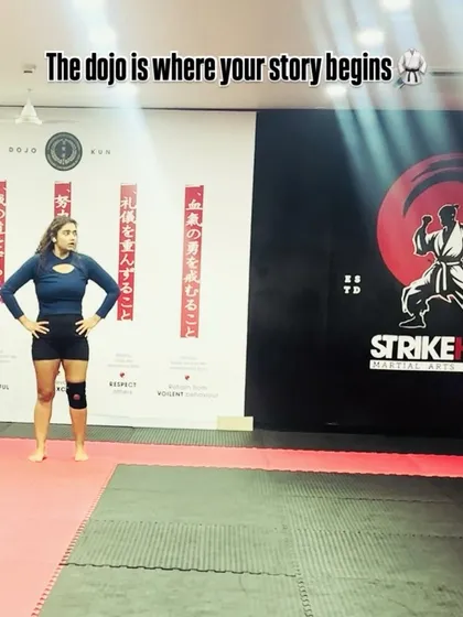 The dojo is where your story begins. Our founder, Lipika Uniyal, stands on the mat, representing the strength and discipline that we aim to instill in every student.