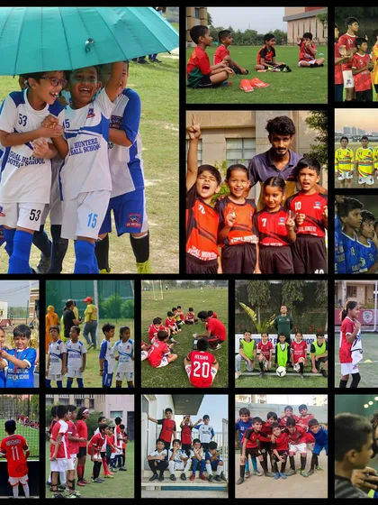 A collage celebrating Children's Day, featuring the bright faces and happy moments from our youth academy.