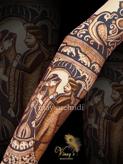 The varmala ceremony is a pivotal wedding moment. I teach students how to illustrate this scene, focusing on the interaction and emotion between the bride and groom.