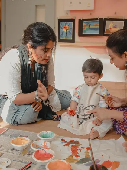 Here are more snapshots from our vibrant celebrations throughout the year, including Holi, Diwali, Navratri, and our special playdates. Each event is a testament to our wonderful community of children, parents, and teachers.