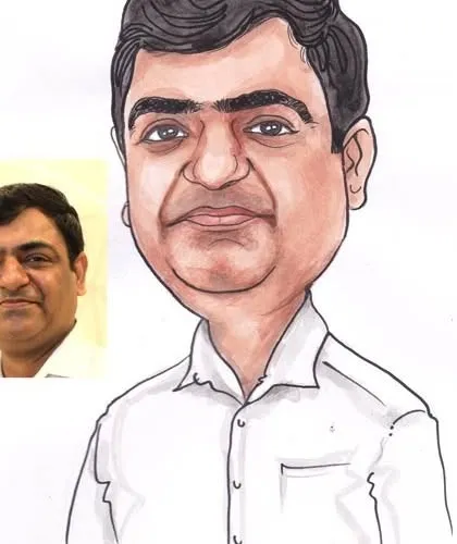This hand-painted caricature is part of a series of unique gifts for a corporate team.