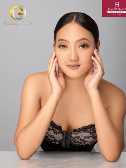 Another contestant from Miss Glare India 2022, showcasing the professional makeup skills of our students.