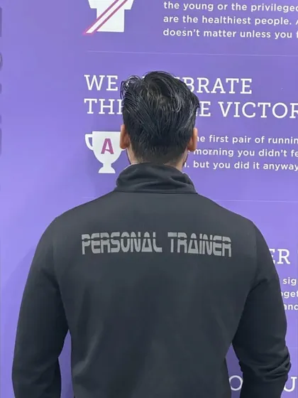 The back of my official "Personal Trainer" jacket. This is my commitment to my clients.