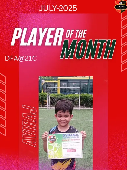 A huge congratulations to Aviraj, one of our Players of the Month for July. The vision and creativity he shows on the field make a huge difference for the team.