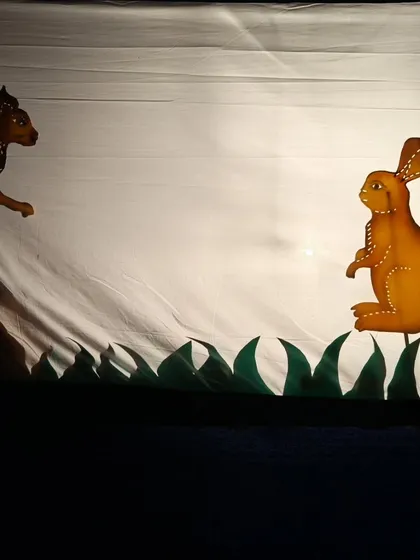 This is a glimpse into the ancient art of Chitrakathi, a 400-year-old form of shadow puppetry. The stark contrast of the handcrafted leather puppets against the screen creates a mesmerizing storytelling experience, bringing tales like the Panchatantra to life for a new generation.