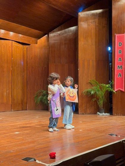 A shy and an expressive character interact, a wonderful demonstration of conveying personality through body language.