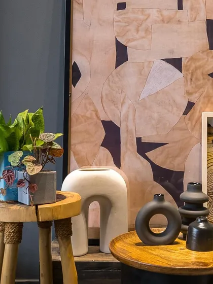 We believe every corner should be beautiful. This styled arrangement showcases how different textures and forms can create a captivating composition.