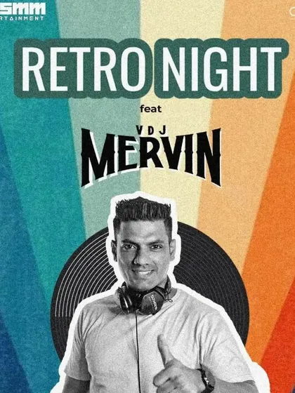 The poster for my 'Retro Night' at one8 Commune in Pune. I specialize in throwback sets that bring the best of the 80s and 90s to life.