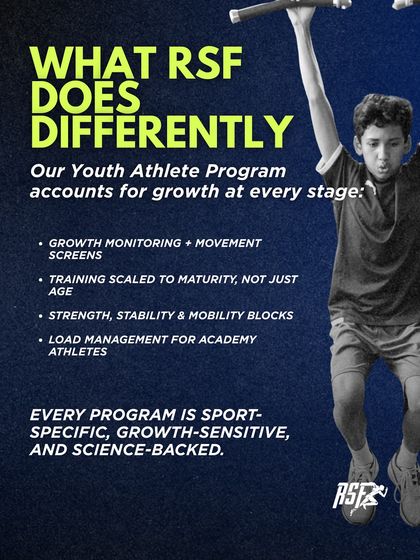 My Youth Athlete Program is built to handle this phase. I use growth monitoring, scale training to maturity (not just age), and focus on strength, stability, and mobility to ensure every athlete navigates this period safely.