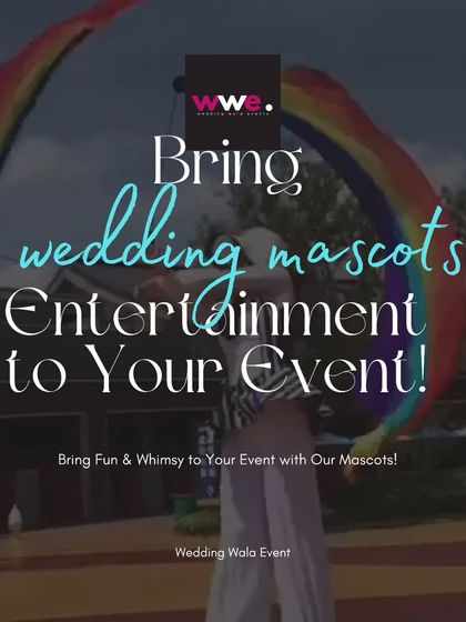 Bring fun and whimsy to your event with our mascots. This stilt walker with a rainbow flag is perfect for outdoor celebrations.