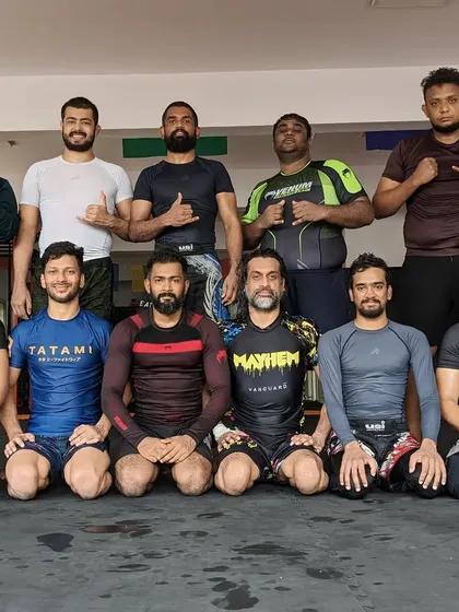 Our competition team after a tough Saturday session. This is the core group that puts in the extra work to prepare for upcoming fights.