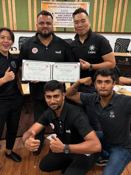 Celebrating the certification with my colleagues. The journey of learning never stops, and I am grateful for the opportunity to grow alongside the best in the sport.