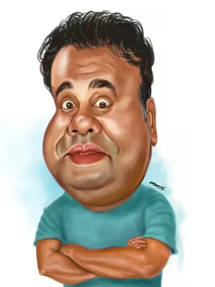 A fun birthday caricature for actor Vaibhav Mathur, famous for his role as Teeka in "Bhabiji Ghar Par Hain!".