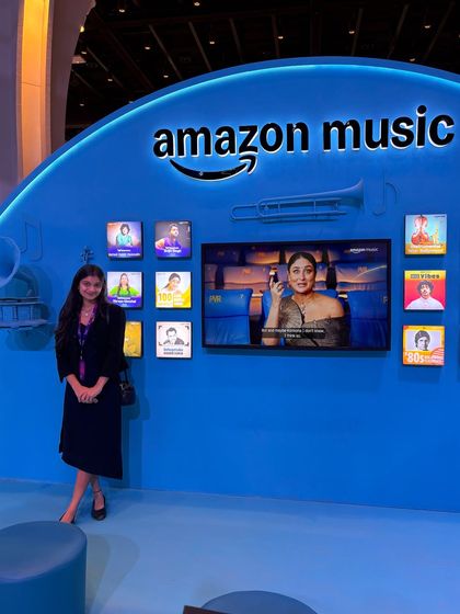 Attending the Wave Summit India 2025 at the Jio World Centre. It was surreal to be at such a huge event for the music and entertainment industry.