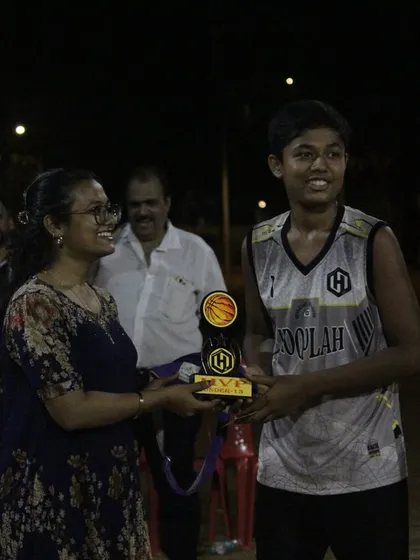 Celebrating our rising stars. The U-13 MVP, Viraj, is honored for his exceptional skill and leadership on the court.