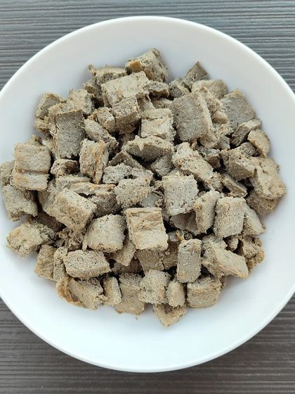 Can you guess our newest protein? It's packed with Omega-3, great as a meal topper, and something you've probably never seen in cube form before. It's sardines!