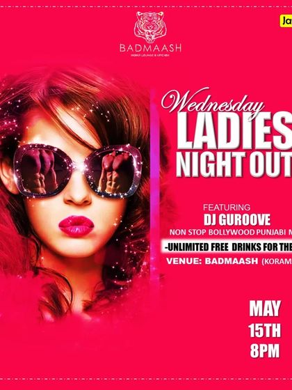 A flyer for a May edition of the Wednesday Ladies Night, showing the year-round consistency of my events.