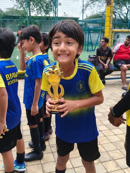 The pure joy of a win. This is the expression that makes all the hard work worth it for our young U8 champions.